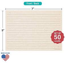 5.0 out of 5 stars 15. 321done Jumbo Rustic Index Cards Made In Usa Large Size 5x7 Horizontal Set Of 50 Kraft Tan College Ruled Lined Notecards Double Sided Thick Heavy Duty Cardstock Simple Note Cards Lines Xl