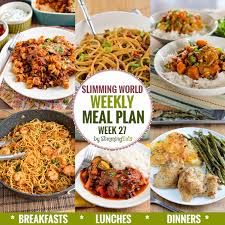 Slimming Eats Weekly Meal Plan Week 27 Slimming World Taking The Work Out Of Planning So That Y Week Meal Plan Easy Slimming World Recipes Meal Planning