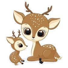 Mother And Baby Deer Clipart Png Eps Jpeg Baby Deer Clip Art Cute Animals Baby Deer Deer Cartoon Cartoon Clip Art