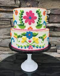 Smooth buttercream with fondant decorations. 10 Mexican Fiesta Cake Ideas Fiesta Cake Cake Mexican Cake