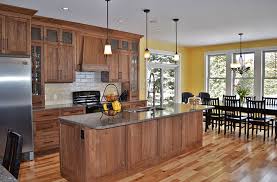 It s a dark colored medium hardness wood that holds up well under standard use. Bruce County Custom Cabinets Natural Walnut Custom Kitchen