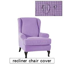 ← wing chair slipcovers with separate cushion cover custom. Maiyu My Waterproof Wing Chair Slipcovers Stretch Jacquard Spandex Fabric Wingback Armchair Covers With Separate Cushion Cover Furniture Protector Light Purple Wantitall