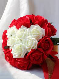 These expertly crafted rose bouquets begin at $199 and are handled with the ultimate care. Wedding Bouquet Red Sweetheart Rose Ribbon Bridal Hand Flowers Bouquets Red Bouquet Wedding Blue Wedding Bouquet Ribbon Bridal