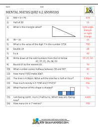 Computation test • gmat solved problems • gmat practice problems. Mental Maths Test Year 4 Worksheets