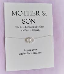 Best Birthday Gift For Son S Girlfriend Mother And Son Jewelry Mother Son Necklace Mother Son Gift Mom Gifts Loss Jewelry Rememb Birthday Gifts For Best Friend Mother Son Gift Mother Son Necklace