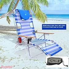 Amazon Com Ostrich 3 N 1 Beach Chair Blue Stripe Sports Outdoors In 2020 Beach Chairs Chair Camping Chairs