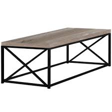Maybe you would like to learn more about one of these? Offex Taupe Reclaimed Wood Look Rectangular Coffee Table With Black Metal Base Overstock 31664617
