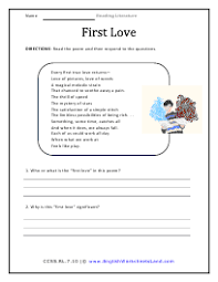 grade 7 literature reading worksheets