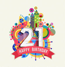Lustige & witzig geburtstagssprüche, geburtstagswünsche. Alles Gute Zum Geburtstag 21 Jahre Grusskarte Posterfarbe Wandposter Poster Geburtstagskarte 21 Geburtstagsparty Myloview De