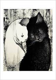Soulmates Cats Animal Art Crazy Cats