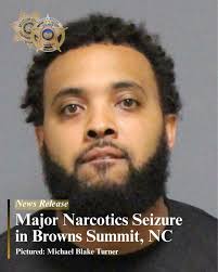 News Release: Major Narcotics Seizure in Browns Summit, NC On Tuesday, May  27, 2025, the Guilford County Narcotics Task Force executed multiple search  warrants in Browns Summit, NC, resulting in the seizure