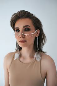 Face Chain Jewelry, Face Jewelry, Body Jewelry, Festival Jewelry, Face  Chain, Costume Jewelry, Face Mask, Burning Man, Tulum Festival, Gift