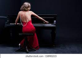 Woman In Red Dress Playing Piano Images Stock Photos Vectors Shutterstock