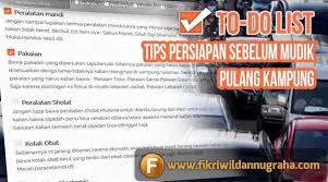 Tips Persiapan Sebelum Mudik Pulang Kampung To Do List Coding Tips Sabun Mandi