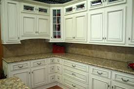 distressed white kitchen cabinet design