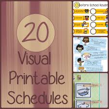 Daily visual schedule for toddlers and preschoolers free printable cards by teaching mama (get visual schedule here) don't forget to check out the family routines online course by hilary at pulling curls and get 10% off with the code habitat10 here. 33 Printable Visual Picture Schedules For Home Daily Routines Visual Schedules Picture Schedule Learning Disabilities