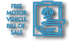 free motor vehicle bill of sale template recording law