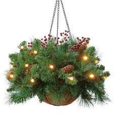 Affordable Battery Operated Christmas Hanging Baskets For Your Decor Christmas Hanging Baskets Outdoor Christmas Decorations Fun Christmas Decorations
