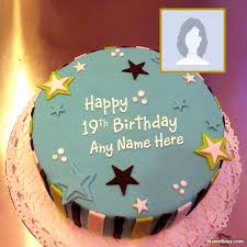 Check spelling or type a new query. Happy 19th Birthday Cake With Name Photo