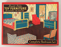 Vintage Built Rite Toy Furniture Cardboard Mint In Box Bedroom Set 77 Box Bedroom Bedroom Set Cardboard Dollhouse