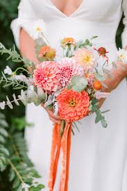 Petite Dahlia And Zinnia Bouquet In Warm Summer Hues For Alabama Garden Shoot Zinnia Wedding Bouquet Zinnia Wedding Flowers Dahlia Wedding Bouquets