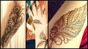 Beautiful And Easy Feather Mehndi Designs Henna Tattoos Mehndi Tattoo Legs Mehndi Design Peacock Mehndi Designs Mehndi Designs