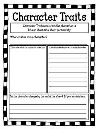 Character Traits Character Change Worksheet