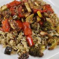 Roasted Vegetables with Long Grain Wild Rice