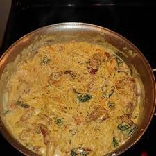 Shrimp And Sausage W Angel Hair Pasta In A Cajun Cream Sauce Recipe By Brandis Recipe Cajun Pasta Cajun Cream Sauce Angel Hair Pasta Recipes Shrimp