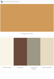 Morgan Hill Gold Mayonnaise Auberge Creekside Green Ivory Porcelain Paint Colors Benjamin Moore Paint Color Palettes Perfect Paint Color