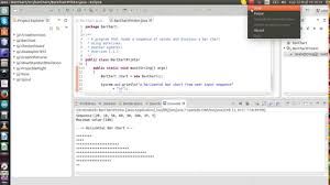 prog exercise horizontal bar chart from sequence java