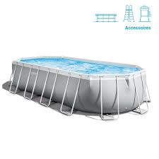 Kit Piscine Prism Frame Ovale Intex 6 10 X 3 05 X 1 22 M