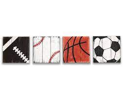 Shop wayfair for all the best sports themed wall murals. Boys Room Nursery Sports Wall Decor Rusticly Inspired Signs