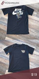 Black Blue And Pink Nike Shirt Nike Black Cat Graphic Crewneck Tee Shirt Black Nikes Black Tee Shirts Tee Shirts