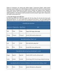 Keduanya dihubungkan oleh conjunction (kata sambung). Comparison Degree 8