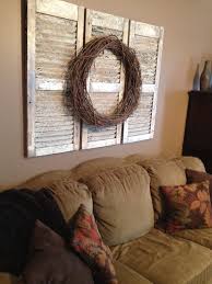 Repurposed Wooden Shutters If You Have Not Guessed By Now I Have Found Some Old Shutters Shutter Decor Old Shutters Decor
