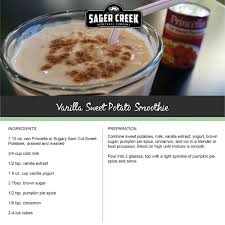 Vanilla Sweet Potato Smoothie Made With Princella Or Sugary Sam Sweet Potatoes Recipe Food Processor Recipes Sweet Potato Smoothie Food
