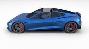 Tesla Roadster 2020 Electric Blue With Interior And Chassis Roadster Tesla Electric Chassis Tesla Roadster Tesla Roadsters