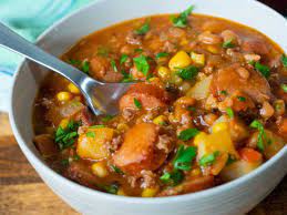 Cowboy Stew Recipe In 2021 Stew Recipes Cowboy Stew Stuffed Peppers