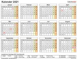 Hier finden sie den kalender 2021 mit nationalen und anderen feiertagen für deutschland. Kalender Des Jahres 2021 Schulferien Planer De Das Ferienplanungsportal