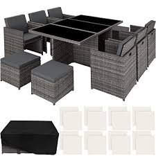 Le salon sera ouvert de 10h00 à 19h00 avec des nocturnes jusqu'à 21h00 le vendredi et samedi! Tectake 403086 Ensemble Salon De Jardin En Resine Tressee Poly Rotin Aluminium Set 6 1 4 Avec Deux Set De Dousses Housse De Protection Gris Rattan Garden Furniture Sets Rattan Garden Furniture Garden Furniture Sets
