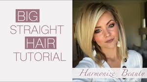 Styling is just as important. Big Straight Hair With A Side Part Harmonize Beauty Youtube
