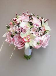Cherry Blossom Bouquet And Boutonniere Sakura Bouquet Bridal Etsy Cherry Blossom Bouquet Flower Bouquet Wedding Bridal Bouquet