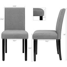 Furmax devoko high back gaming chair computer chair ergonomic design racing style chair premium leather lumbar support swivel executive esports office chair (purple). Furmax Dining Chairs Urban Style Fabric Parson Chairs Kitchen Living Room Armless Side Chair With Solid Wood Legs Set Of 4 Gray Pricepulse