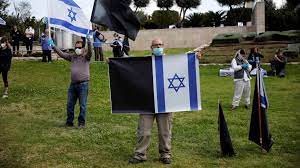 White and blue colors are intended to express purity. Israel S Black Flag Protest Gathers Momentum Al Monitor The Pulse Of The Middle East