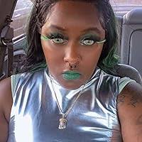 Amazon.com : ANDRIA Green Skunk Stripe Colorful Lace Front Wigs Long Body  Wave Glueless Natural Wave Glueless lace Wig Synthetic Heat Resistant Fiber  Hair Wig Pre Plucked With Baby Hair For Women