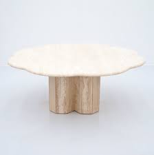 Southern enterprises orinda faux stone, coffee table, travertine/matte brass. Coffee Table In Italian Travertine Stone 1970s 161151