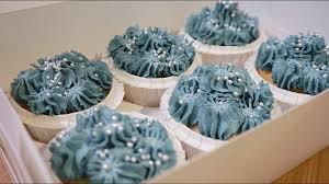 This lovely blue wallpaper features a songbird silhouette. Blue Sky Cupcakes My Dusty Blue Color Recipe Youtube