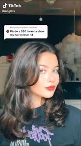 Meglevv On Tiktok Curtain Bangs And Layers In 2020 Hair Styles Dark Hair Bangs With Medium Hair