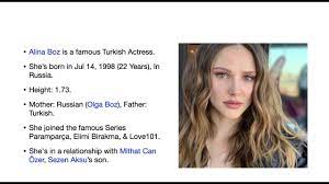 The beautiful turkish actress was born on 19 june 1998 in moscow, russia. Who Is Alina Boz Youtube
